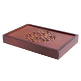 豪特尔 HT0039-1 长方形餐具盒（深红木色）