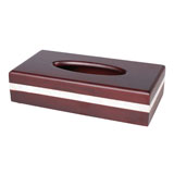 古德轩 SH1213 长方形纸巾盒(红木色，镶大理石)