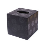 麦尔皮具 方形纸巾盒（黑色龙纹皮）
