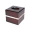 古德轩 SH1203 正方形纸巾盒（红木色，镶大理石）